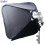 SBQS6060SL - Boîte à lumière (Softbox) Quick Setup - 60x60cm - avec support flash cobra type L avec sabot flash (Canon/Nikon)