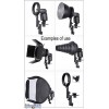 SLBSOBS - Support flash cobra type L avec sabot flash (Sony & Canon/Nikon) pour baïonnette Bowens-S - illuStar