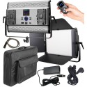 LEDP150PRODMX - Eclairage LED de studio Video & Photo 150W + 150W Bi-Couleur, DMX-512, Support de bat. 2x V-Mount, DC 36V