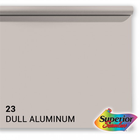 Rouleau de papier de fond - 23 Dull Aluminum 1,35 x 11m
