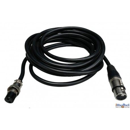 C5DCXLRD - Câble de raccordement 12V - 5 mètres (2-pin DIN à 4-pin XLR) - pour connecter LEDB sur batterie LEDM-B17AH