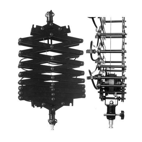 M027 - Pantographe type P 430~2000cm, mécanisme enrouleur et déverrouillage pour câble tendeur - chargeable jusque 15kg - elfo